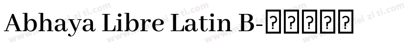 Abhaya Libre Latin B字体转换